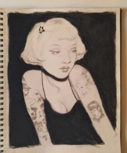 Retrato carbón compuesto