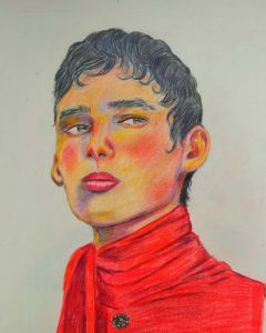 Retrato técnica mixta